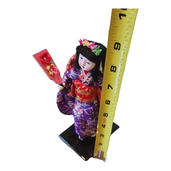 Vintage Kamakura Handcraft Association Japanese Geisha Doll‎ Wood Base - Picture 3 of 9